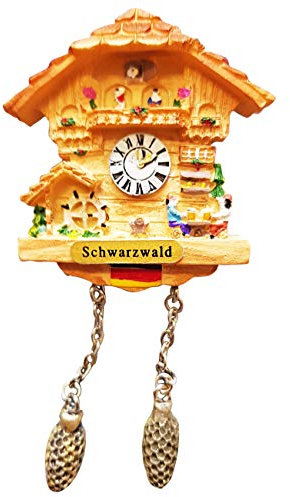 Ciffre Kuckucksuhr Magnet Polyresin Kühlschrank Beige Haus - Schwarzwald