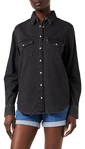 Levi's Damen Iconic Western Hemd,Night Is Black,S