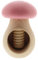 HOFMEISTER® Nussknacker Pilz, Buchen-Holz, Handarbeit aus Europa, knackt einfach Jede Nuss, ideal für Kinder, rosa, 10 x 6,5 x 6,5 cm