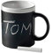 ALBA Lot 6 Mugs Personnalisables, Noir/Blanc