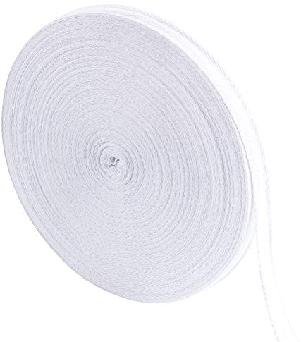 nbeads 45m Cotton Twill Ribbon, 15mm Fischgrätenmuster Twill Tape Weiches Gurtband Für Wohnkultur,Geschenke Einpacken,DIY Basteln Nähen