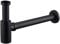 EXLECO Siphon Schwarz 1 1/4 x Ø 32 mm Edelstahl Syphon Geruchsverschluss Verstellbar Universal Röhrensiphon Verchromt Röhrengeruchsverschluss für Waschbecken Waschtisch