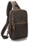 Taertii Vintage Schultertasche aus Vollnarbenleder für Herren, Crossbody-Tasche, Schultertasche, Brust, Reisen, Wandern, Tagesrucksack, Tasche für 27,9 cm (11 Zoll) iPad, Braun, Braun, Sling Rucksäcke