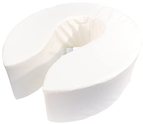 Foam Padded Raised Toilet Seat - Raised 6 Inches - Easy Install Removable Cover - Hook and Loop Fastenings - Removable Cover - Toilet Seat Padding