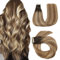 HotLulana Tape Extensions Echthaar Chestnut Brown to Light Brown Mix Light Blonde(#2/6/18) Extensions Echthaar 18zoll/45cm 40Pcs 80g Invisible 100% Natürliche Skin Weft Tape in Extensions Echthaar.