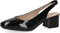 CAPRICE Damen Slingpumps aus Leder mit Lack, Schwarz (Black Patent), 38 EU