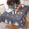 Yrendenge Weihnachten Tischdecke, Hellgrau Tischdecke Abwaschbar Outdoor Tischtuch Rechteck Wasserdicht, Weihnachtsbaum Schneeflocke Tischwäsche Winter Party Deko Tischdecken, 140 x 200 cm