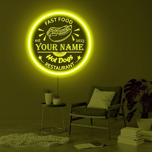 Hot Dog Neon Schild, Bar Neon Schild Custom, Pub Licht, Fast Food Neon Schild, Street Food LED Lichter, Restaurant Neon Schild, Hot Dog Bar Schild