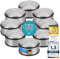 Designer Türstopper aus Edelstahl Gummi Türpuffer Türhalter Stopper 1,2kg (Silber 11x6cm, 8 Stück)