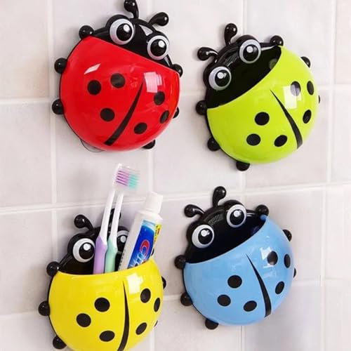 XTAIQD Toothbrush Holders For Bathroom,Detachable Toothbrush Holder,Toothbrush Holder Wall Mountedr With 3 Suction Cups For Toothbrush,Toothpaste,Shaver,Comb,Cosmetics. (green)