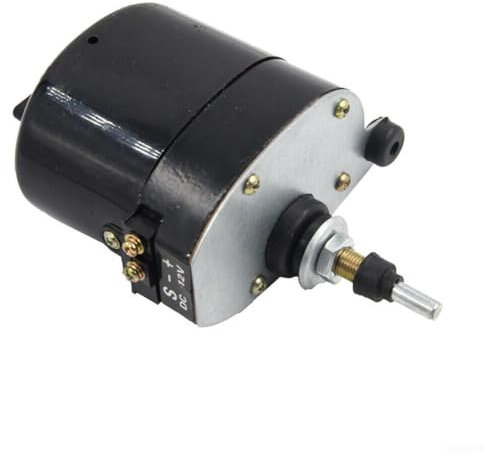12 V Universal-Scheibenwischermotor, schwarz, kompatibel mit Angelboot, Wohnwagen (Motor)