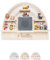 wunderwunsch® - Personalisiertes Tonie Regal für Kinderzimmer - Magnetisches Toniebox Regal für Toniebox & Figuren mit abgerundeten Ecken & Kanten (Regenbogen beige)