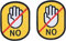 WANGCL 2PCS Geschirr Bestickt Hund Patches Haustier Hund Weste Geschirr Abzeichen No Touch Label Aufkleber für Geschirr Weste Kragen Leine