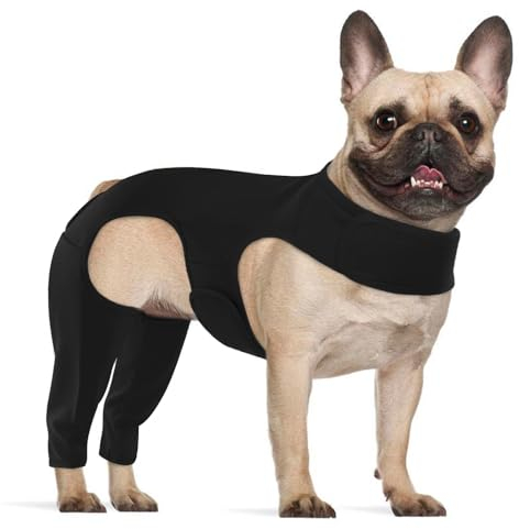 Hjyokuso Hundebody Nach Op, Hundebody Nach Op Mit Bein, Wundschutzanzüge für Hunde, Hunde Hinterbeinschutz, Anti-Wundlecken Op Body Hunde, E-Kragen Alternative für Hunde Hundeschenkel Schutz Bodysuit