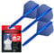Target Darts K Flex Integrierter Dart-Flug und -Schaft, Nr. 2 Blau (Mittel) | 3er-Pack K-Flex - Nr. 2, Präzisionsgeformte 2-in-1-Dart-Flüge und Dart-Schaft | Professionelles Dart-Zubehör