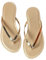 ticticlily Sandales Plates D'Été Femme Tongs Bout Ouvert Paillettes Flip Flop Talon Basse Léger Pantoufles Chaussures Tongs À L'Orteil De Vacances Plage D Or 43 EU