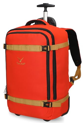 Hynes Eagle 42L Trolley Rucksack Reisetasche mit Rollen Handgepäck Handgepäckkoffer für Reisen und Business 17 Zoll 54x35x23cm