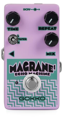 GOKKO Magrane Echo-Effektpedal, Bandecho-Effekte für E-Gitarre (GK-63)
