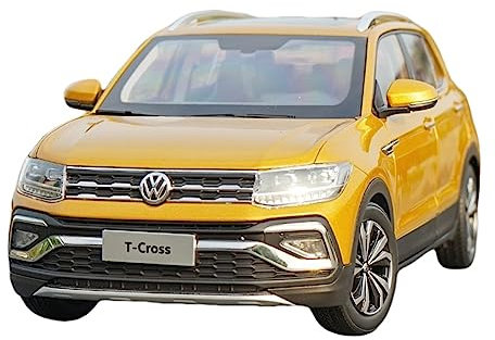 EMRGAZQD Motorfahrzeuge Replika Auto Maßstab 1:18 Für Volkswagen T-Cross Legierung Druckguss Metall Simulation Mini Auto Replik Modell Spielzeug Geschenk Originalgetreue Nachbildung