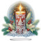 CXINLky DIY Diamond Painting Weihnachten Tisch Deko, 5D Diamant Painting Weihnachten Tischdeko, Diamant Malerei Stehend Kunst Set für Anfänger Hausgeschenk Deko-29-Weihnachtskerzen