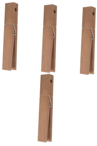 OFFSCH 4pezzi Molletta Gigante Legno Per Asciugamani Porta Asciugamani Versatile e Robusto Per Bagno Per Appendere Teli Mare e Accessori Da Bagno
