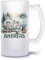 Unikatolo Bierkrug mit Name personalisiert, Glasbierkrug individuell bedruckt | Biergeschenk für Männer zum Geburtstag (Camper)