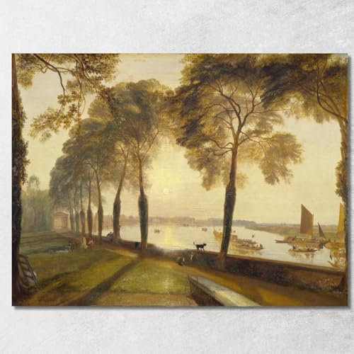 Todessee Terrasse Joseph Mallord William Turner, jwt82, Kunstdruck auf Leinwand, Fine Art, gerahmt, fertig zum Aufhängen, hochwertig, 100 x 70 cm