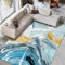 RUGMRZ Teppich Terrasse Kinder Zimmer Teppich Gelbe und Blaue Farbe mit Wohnzimmer Sofa Teppich Schlafzimmer Nachttisch Kissen rutschfest Teppich Büro 80X150CM