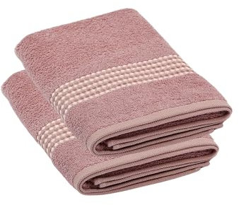 Maisonette Classy Badehandtuch Groß (70x140cm, 2er Pack) - 100% Baumwolle Altrosa Handtücher für Dusche, Sauna