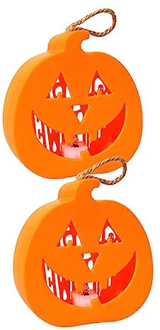 Sosoport 2st Halloween-lichter Halloween Dekoratives Licht Halloween-atmosphäre-lampe Laternen Für Die Herbsternte Halloween-led-kerzenlichter Halloween-laternenlicht 3d-nachtlicht Plastik