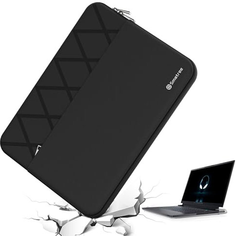 Smatree 17.3 inch Laptop Sleeve for Alienware x17 R2/m17 R5 Gaming Laptops, 17 inch Laptop Bag Sleeve with Accessory Pocket, YKK Zipper, Patended Super Corner Design (E813)