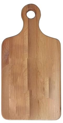 Holzschneidebrett – 35 x 18 x 1,5 cm – Schneidebretter – Schneidebrett Holz – Küchenzubehör – Grillzubehör – Pfannenuntersetzer – Braun