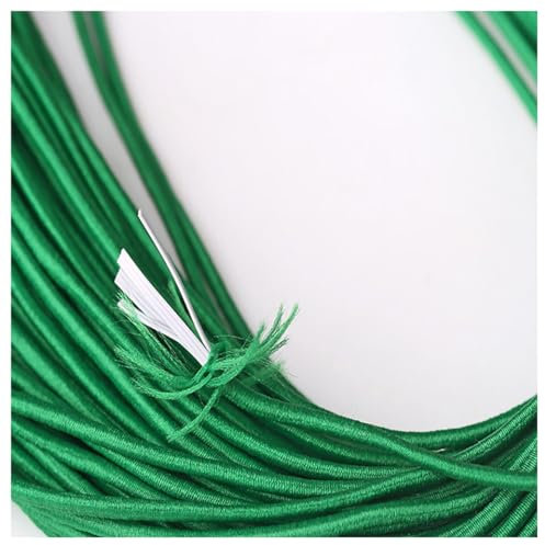 BrightGlow Bracciale elastico per la creazione di gioielli, 2 mm, filo di perle elastico, per lavori fai da te, vestiti, collane, colore verde, 20 m