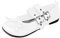 New Flats Mary Jane Flat Shoes for Women Ladies Leather Round Toe Bow Ballerinas Dolly Shoes with Double Buckle Straps #001_White Size 6