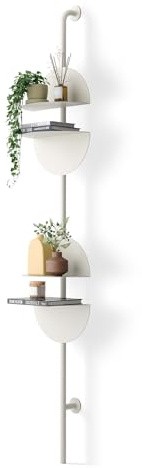 Umbra Solis Metal Display Shelf with 4 Adjustable Shelves, Sand
