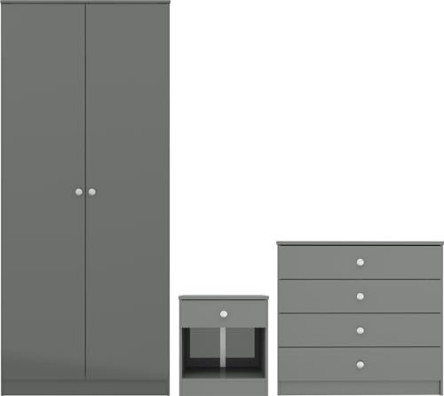 Seconique Denver Trio Set in Grey Gloss