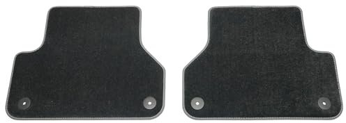 Audi 8W0061276BMNO Fußmatten Premium Velours Textilfußmatten 2X Stoffmatten hinten, schwarz, mit Befestigungspunkten