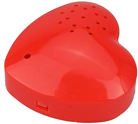 Ghzste Grabadora de Voz para Peluche, Botón Pulsador, Grabadora de Sonido, 30 Segundos, Botón Grabable en Forma de Corazón para Módulo de Oso de Peluche