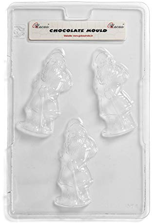 Walking Santa Chocolate Mould 3 Cavity x 5