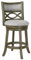 New Classic Furniture Manchester Hocker mit Drehgelenk, Antik-Grau, 61 cm