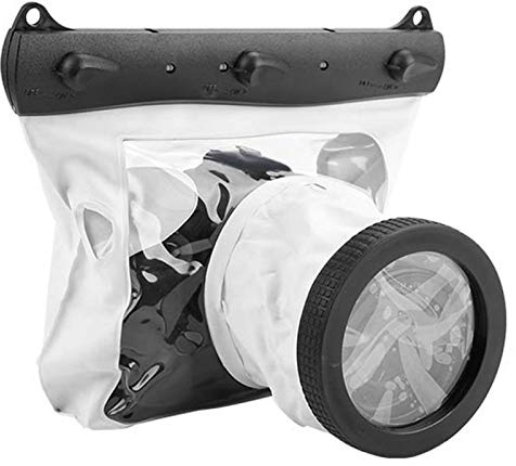 Camera Underwater Pouch Bag,PVC Waterproof Dving Case Bag Underwater 20M Camera Case Replacement for DSLR Cameras (white)