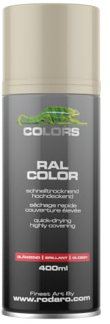 COLORS Sprühlack - 400ml Spraydose - Sprühfarbe für alle Oberflächen, Innen und Aussenbereich, Tolle Deckkraft | RAL1015 - Hellelfenbein Glanz