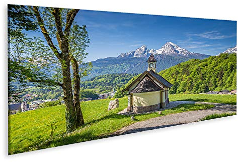 islandburner Bild auf Leinwand Schöne Aussicht Berühmte Kapelle Lockstein Berg Watzmann Nationalpark Berchtesga Bilder Wandbilder Poster