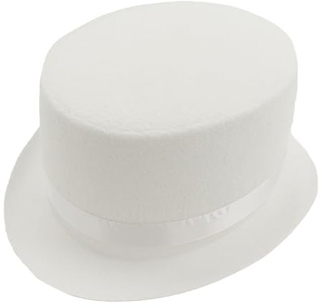 Carnavalife, Sombrero Chistera, Sombrero de Copa, de Fieltro Satén, Sombrero Mago con Cinta de Raso para Carnaval, Halloween, Fiestas, etc