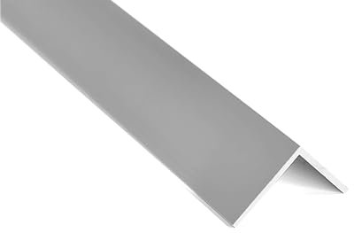 nielsen Aluminium Winkelprofil Silber matt eloxiert 1000x50x50 mm, Stärke: 2 mm, Länge: 100 cm, gleichschenklig, Made in Germany, Eckschutzprofil, Kantenschutz, Abschlußprofil, Ausgleichswinkel