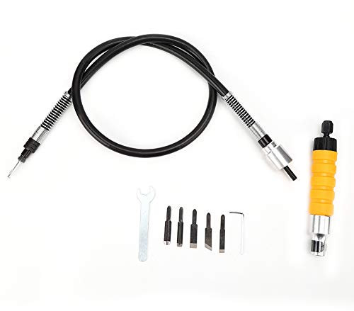 RBSD Set di attrezzi per falegnameria Scalpello per legno Power Carver, Scalpello elettrico per intaglio senza sforzo, Manico giallo per studenti dilettanti Intagliatori professionisti