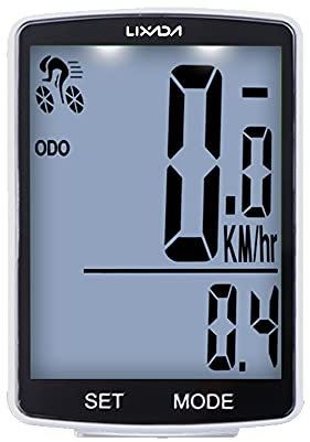 Lixada Computer da Bicicletta Senza Fili Multifunzionale Schermo LCD da 2,8 Pollici Contachilometri Bici IPX6 Impermeabile Temperatura Misurabile con Staffa per Il Ciclismo