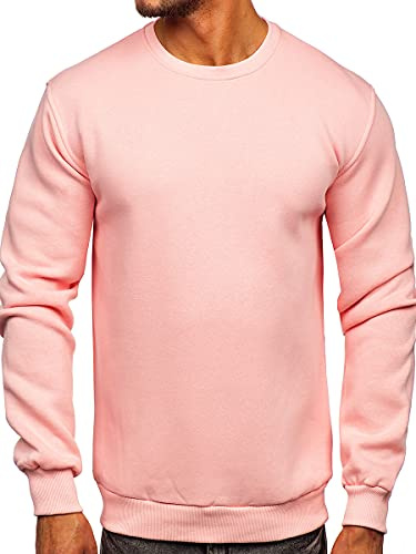 BOLF Uomo Felpa Senza Cappuccio Maglia Manica Lunga Tempo Libero Sport Fitness Outdoor Basic Casual Style Mix 1A1