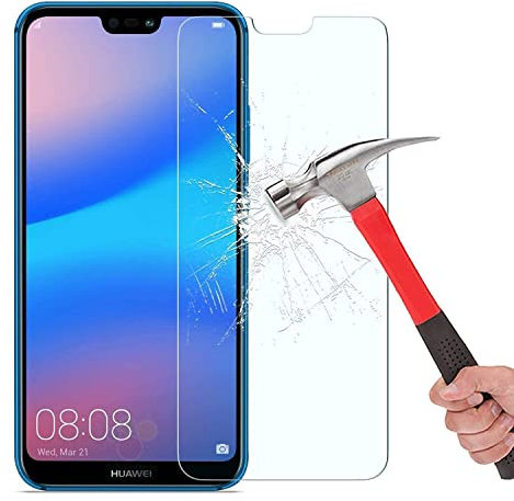 Cracksin 2x Panzer Schutz Glas Schutzfolie Verbundglas Displayglas Echt Hart Tempered Glass 9H, Ultra Klar HD, 100% Fingerabdrucksensor [2 Stück], Farbe: Huawei P20 Lite