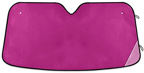 Parasole per parabrezza auto rosa fucsia parasole, parasole pieghevole per auto protezione solare protezione termica mantiene il veicolo fresco 139,7 x 70,1 cm